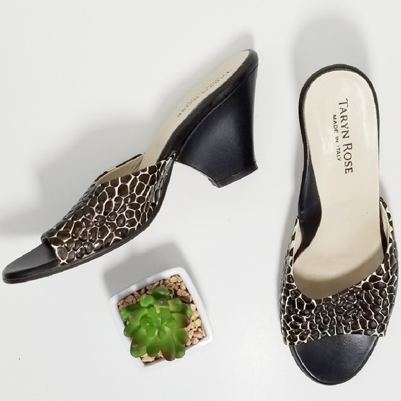 Taryn Rose Reptile Print Slide Sandal - Picture 1 of 7